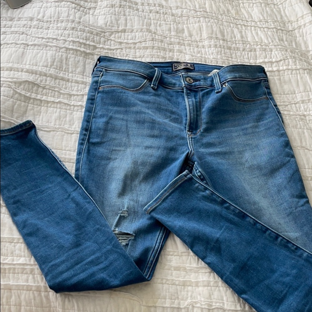 Abercrombie mid rise jean leggings 6short